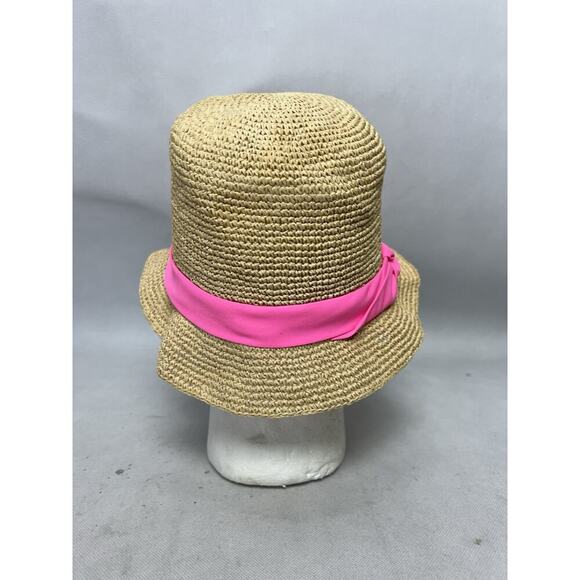 Lilly Pulitzer Tropical Bucket Hat Straw Summer Multi Pink OSFM - Picture 3 of 4